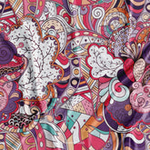 Red Color Zara Abstract Fabric wholesale India